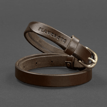 Handmade High Quality  Narrow Leather Belt