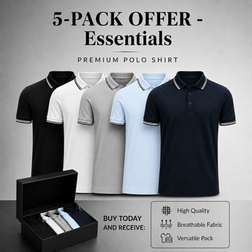5-Pack Classic Polo Shirts